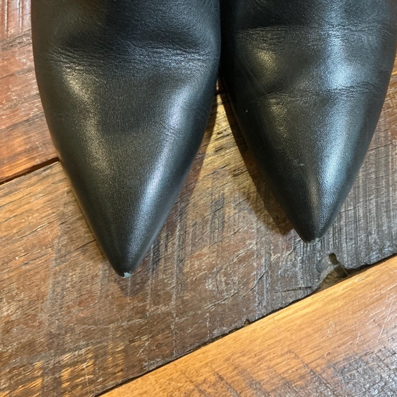 Stuart Weitzman Black Leather Block Heel Ankle Boots | Women’s Size 7B / EU 37.5 - Picture 8 of 12